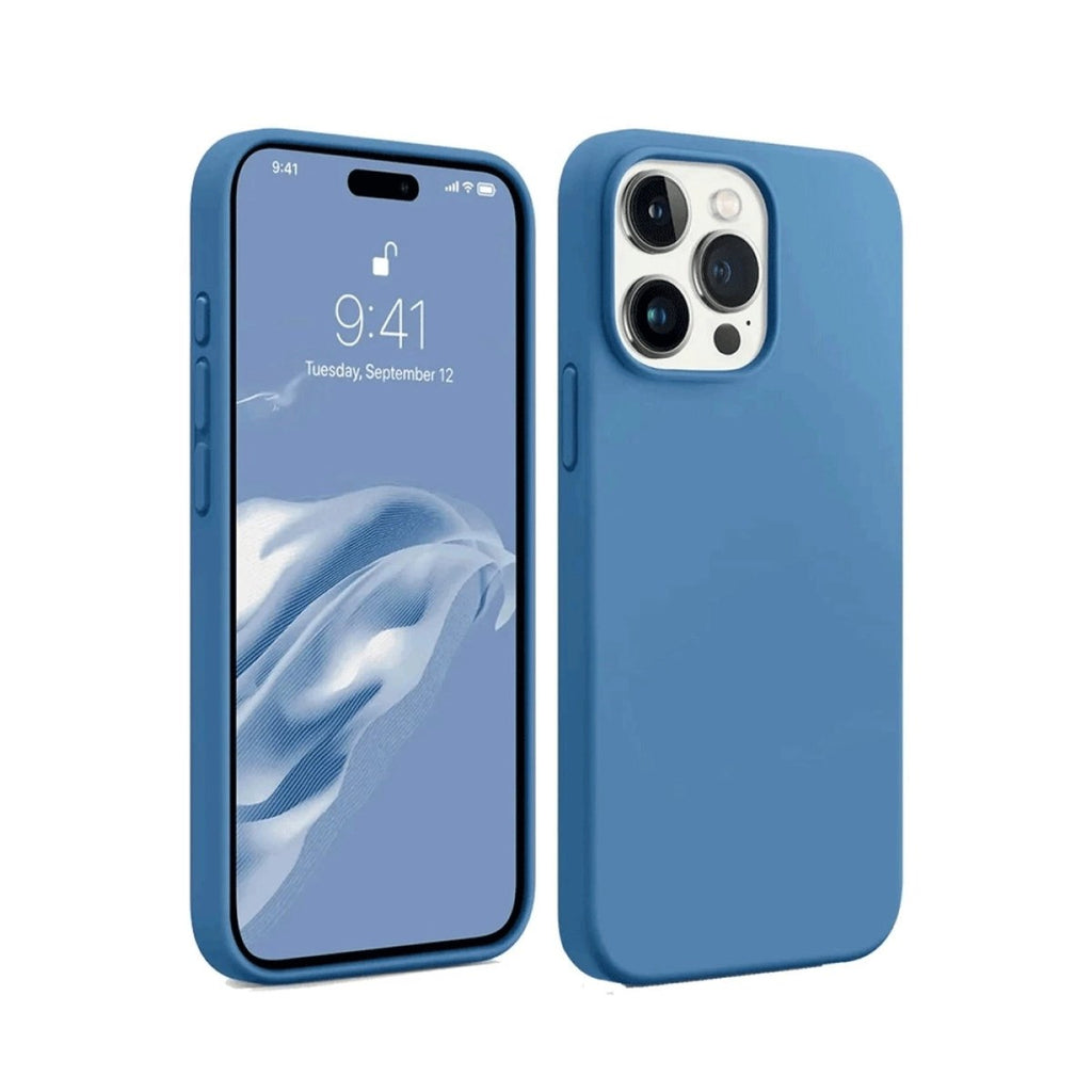 Mey İthalat® iPhone 15 Pro Max Kılıf First Silikon - Mavi