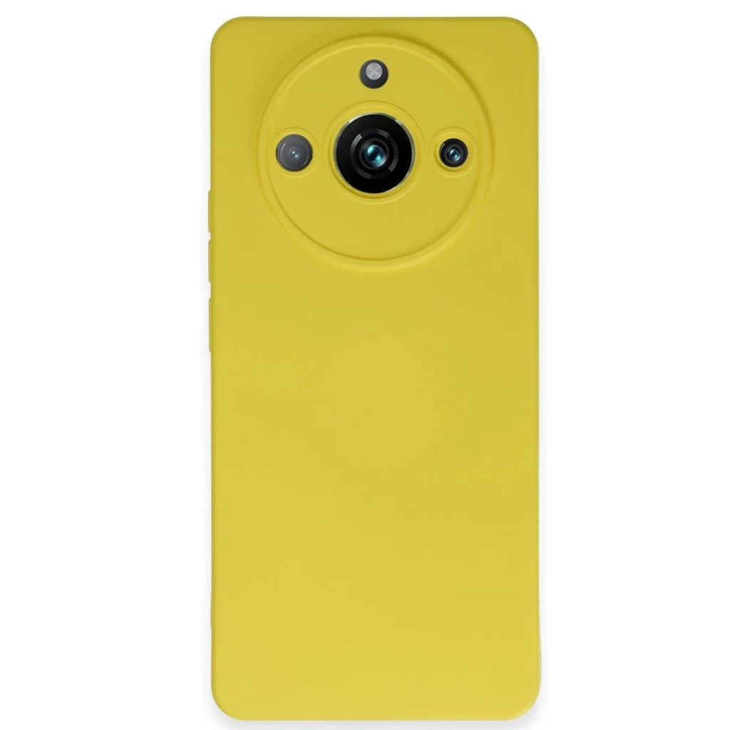 Mey İthalat® Realme 11 Pro Kılıf Nano içi Kadife Silikon - Sarı