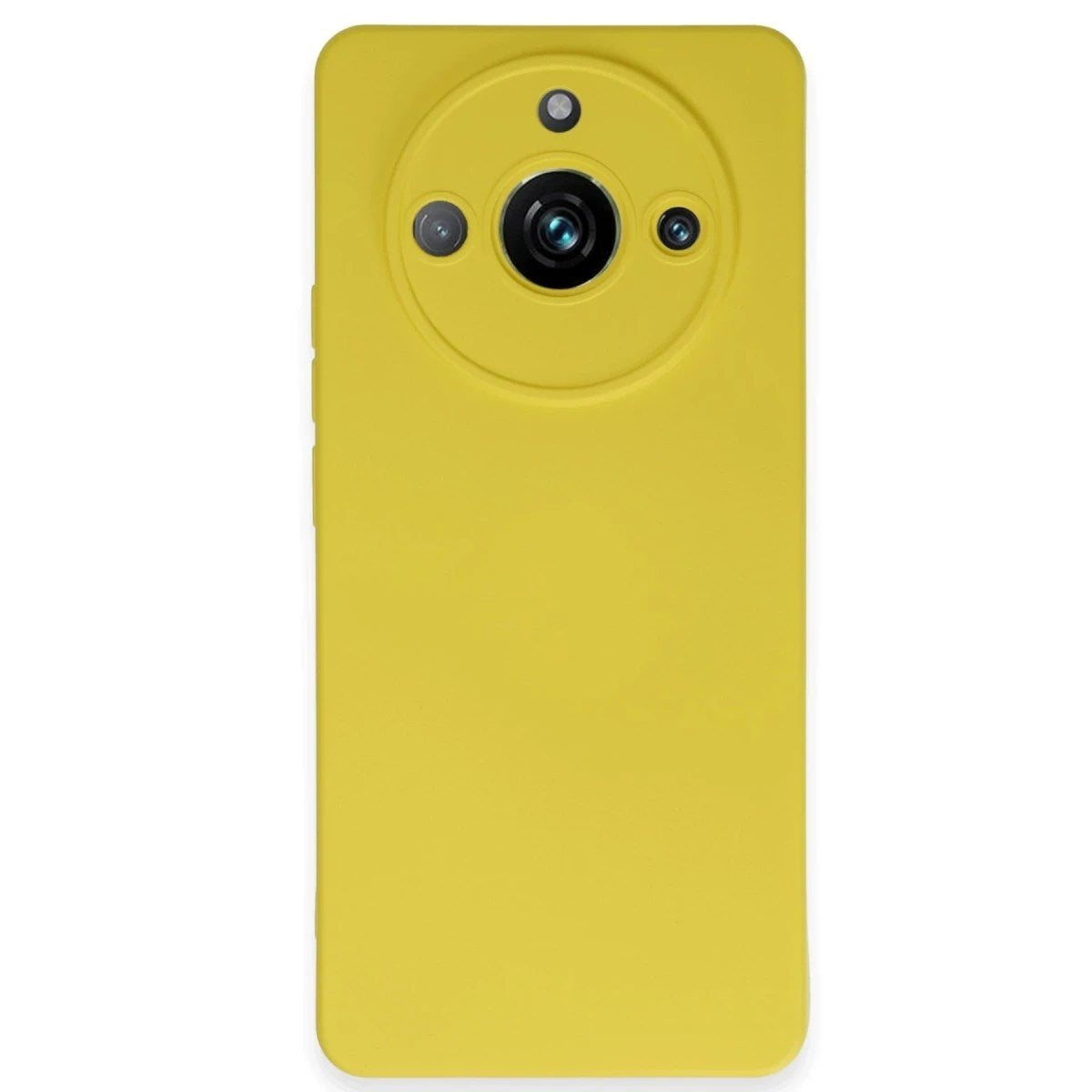 Mey İthalat® Realme 11 Pro Kılıf Nano içi Kadife Silikon - Sarı