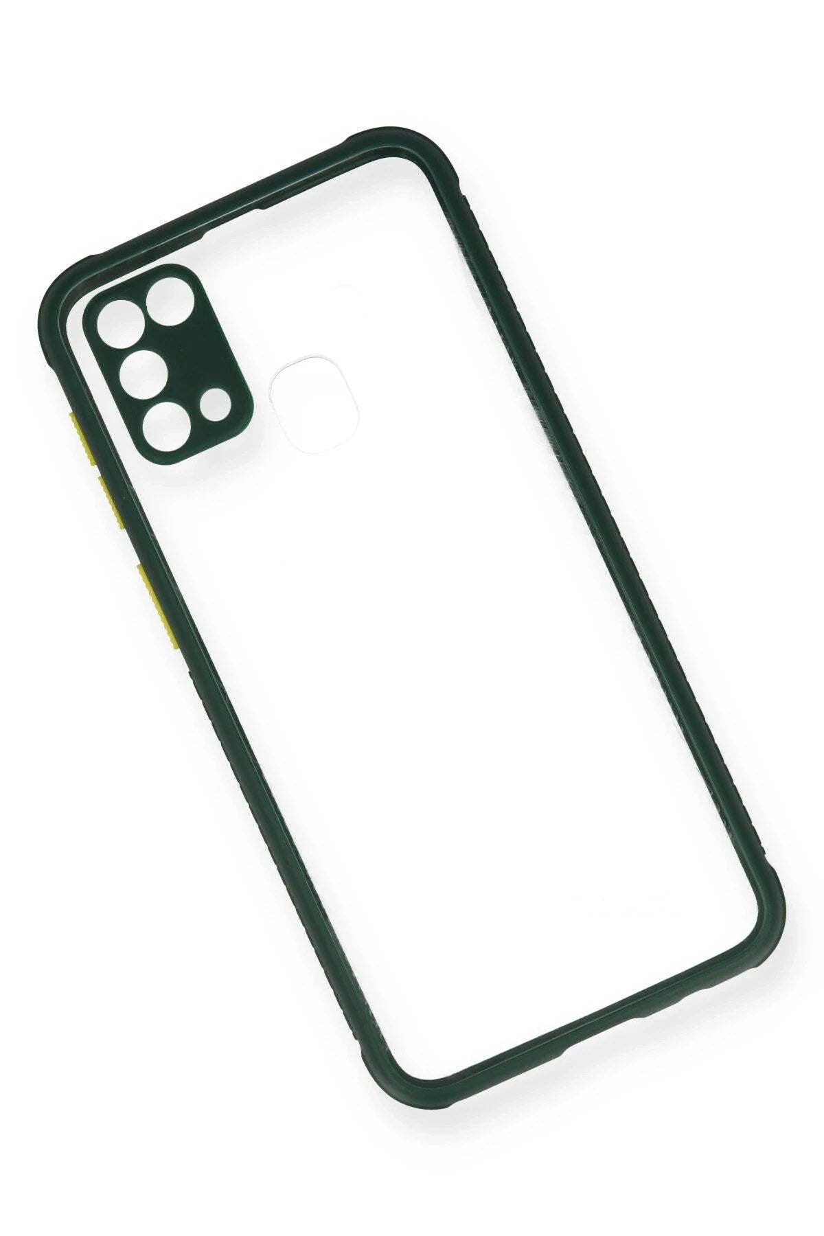 Mey İthalat® Samsung Galaxy M31 Kılıf Miami Şeffaf Silikon - Koyu Yeşil