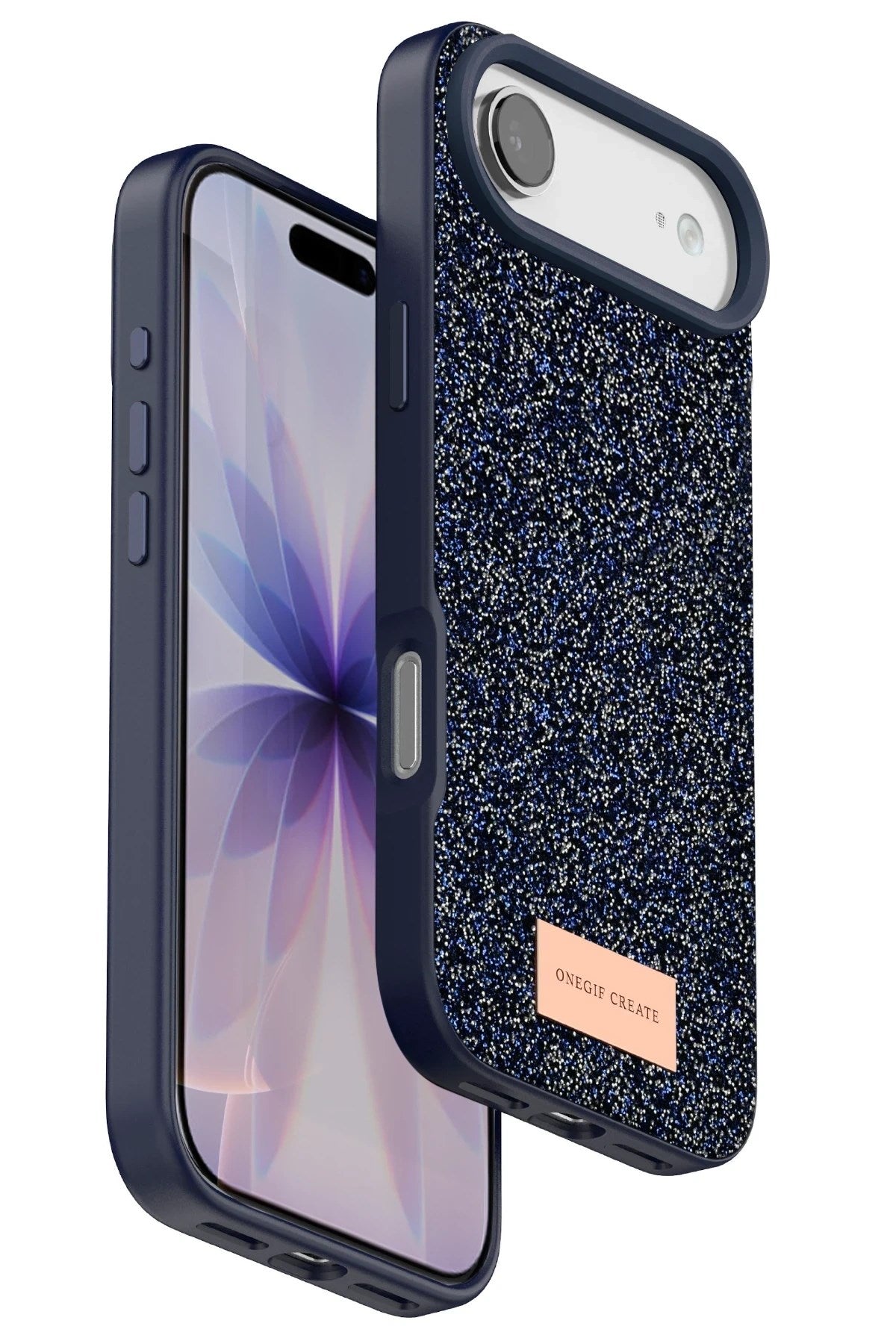 Mey İthalat® iPhone 17 Air Bright Simli Kapak - Mavi