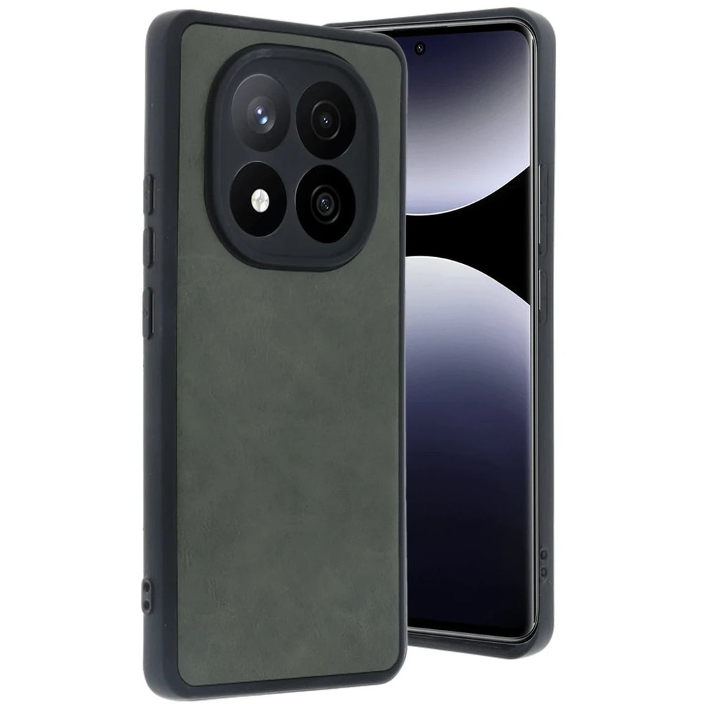 Mey İthalat® Redmi Note 14 Pro 4G Kılıf Aras Deri Kapak - Koyu Yeşil