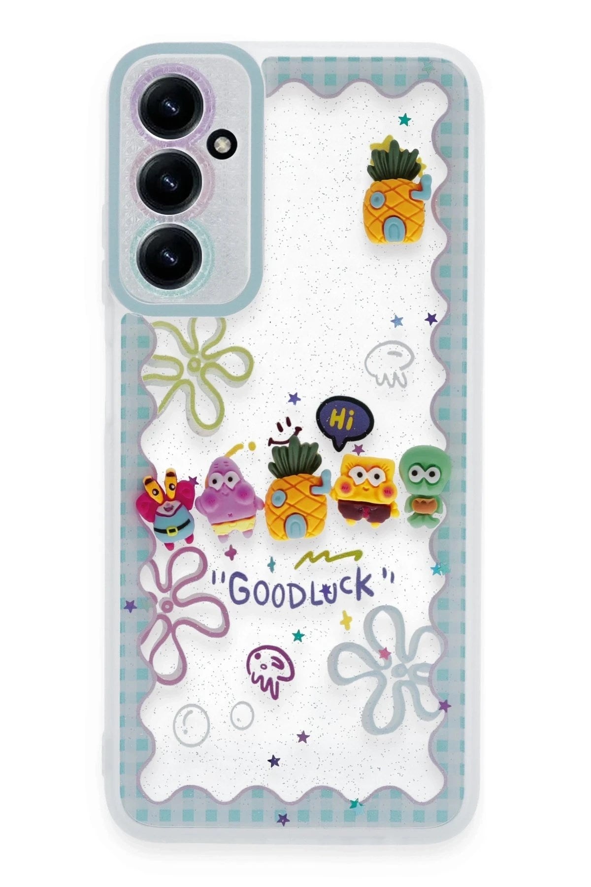 Mey İthalat® Samsung Galaxy A25 5G Kılıf Sweet Desenli Silikon Kapak - Açık Mavi