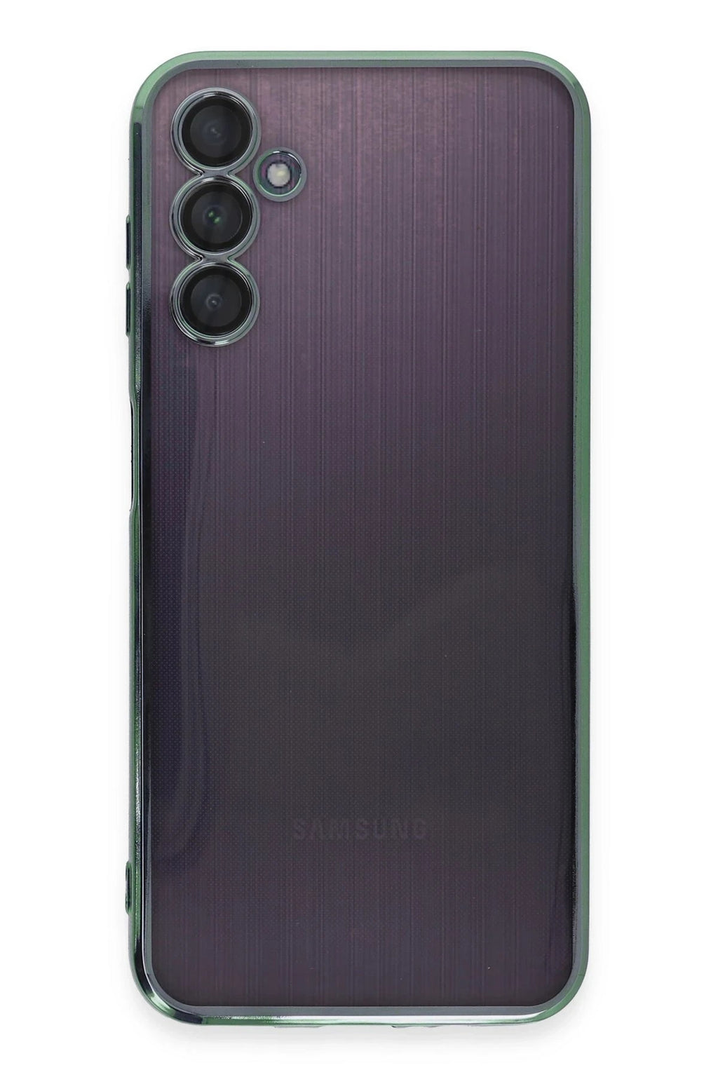 Mey İthalat® Samsung Galaxy A14 4G Kılıf Lensli Silikon - Yeşil