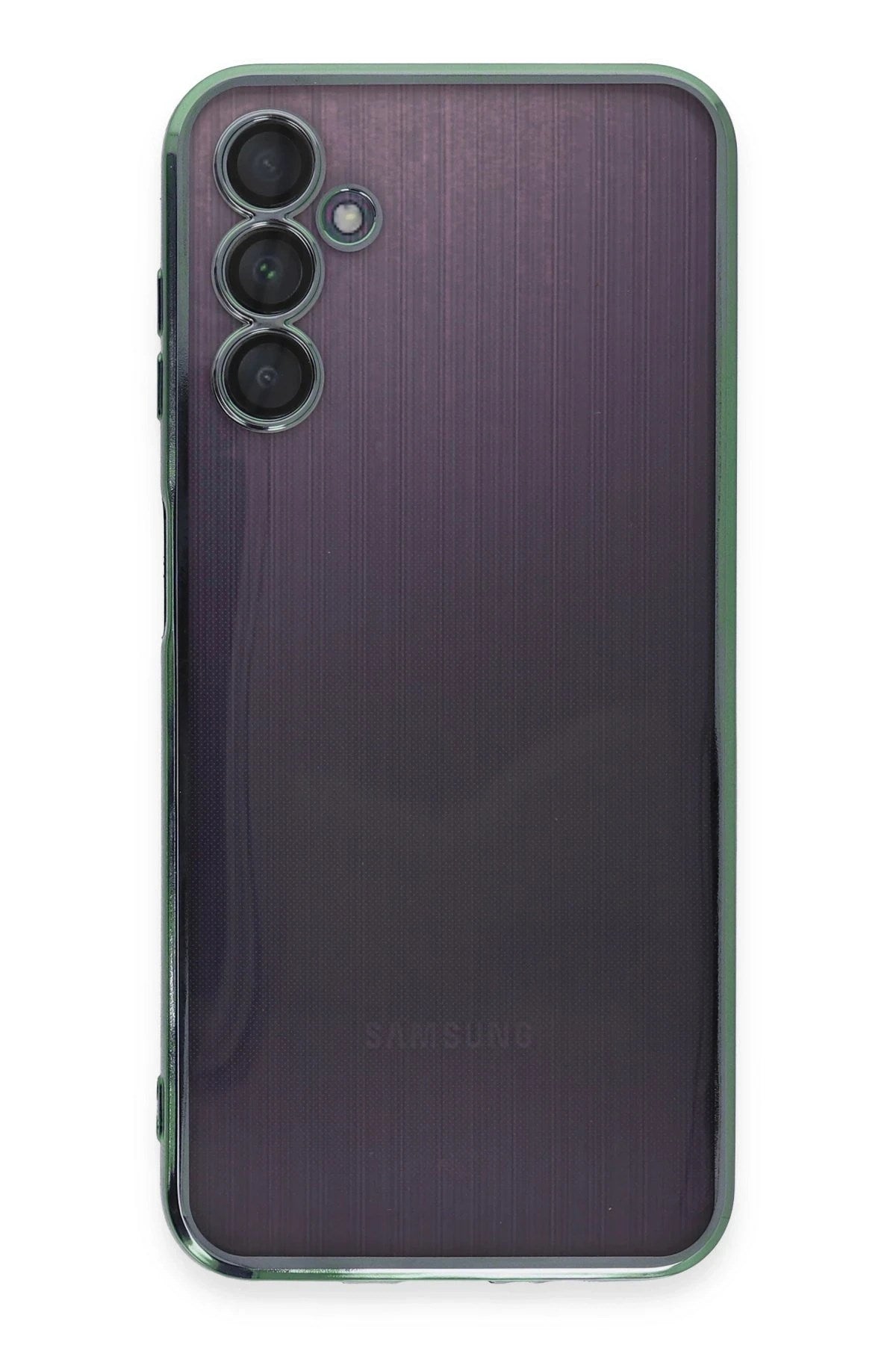 Mey İthalat® Samsung Galaxy A14 4G Kılıf Lensli Silikon - Yeşil