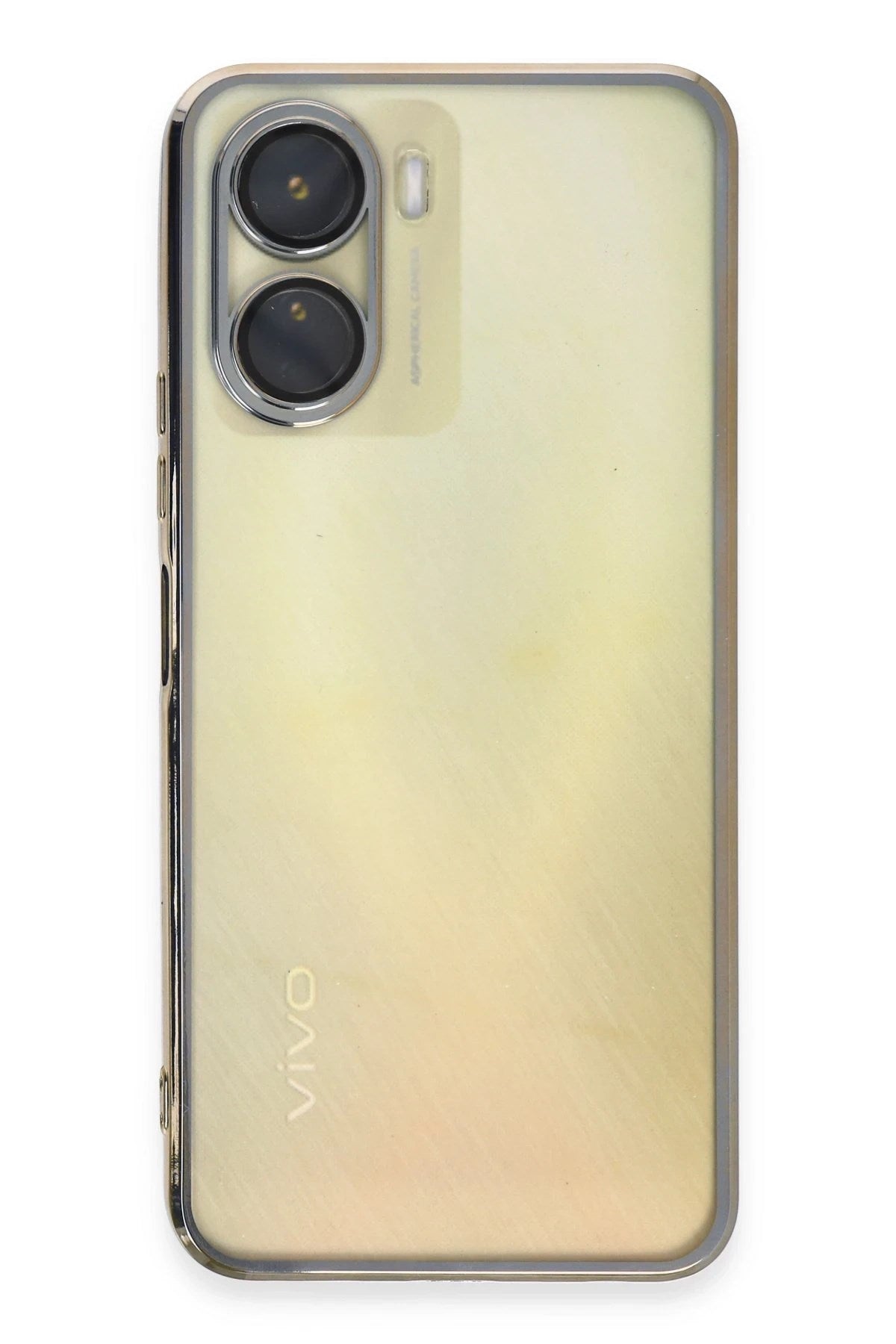 Mey İthalat® Vivo Y16 Kılıf Lensli Silikon - Gold