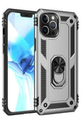 Mey İthalat® iPhone 12 Pro Max Kılıf Sofya Yüzüklü Silikon Kapak - Gümüş