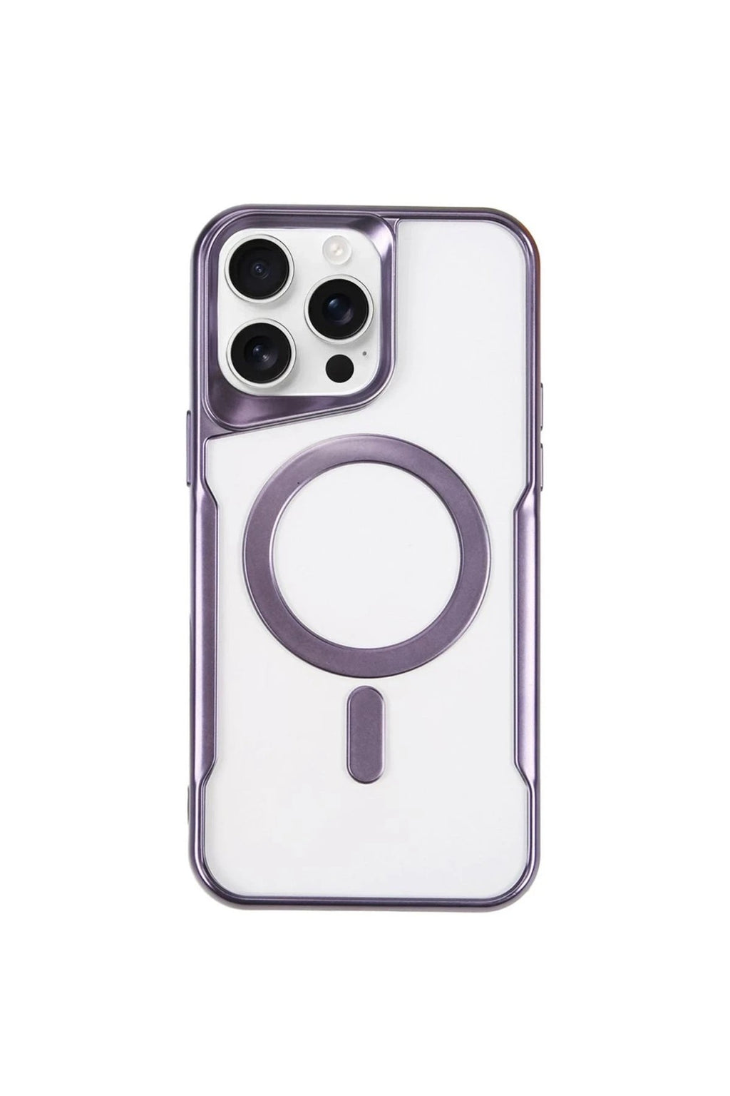Mey İthalat® iPhone 14 Pro Max Kılıf Boyi Magsafe Silikon Kapak - Derin Mor
