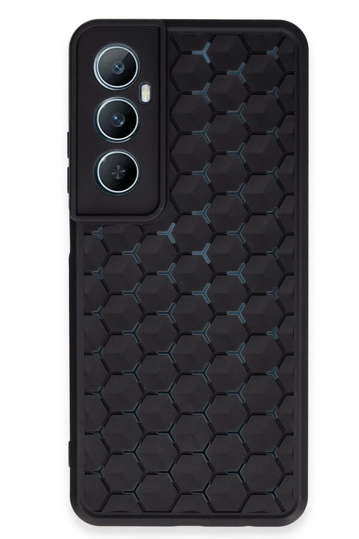 Mey İthalat® Realme C65 Kılıf Petek Silikon Kapak - Siyah