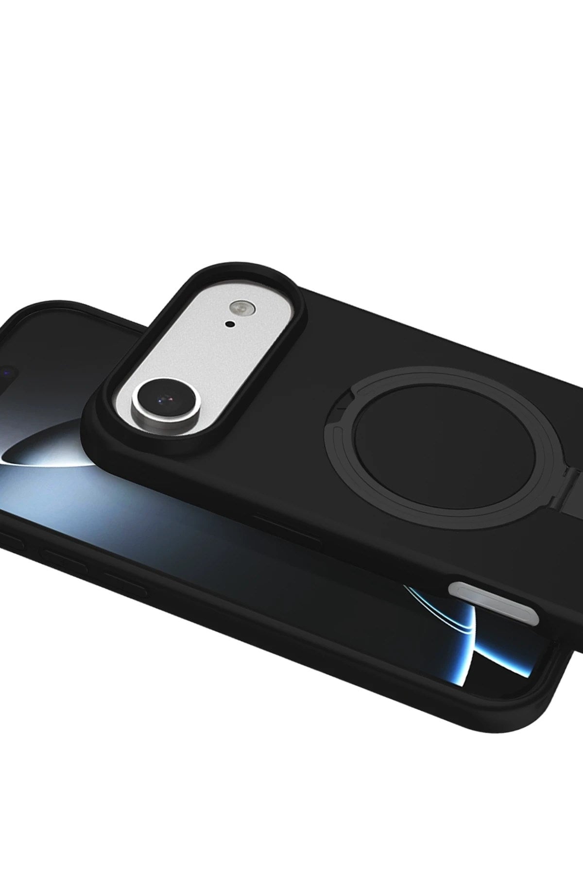Mey İthalat® iPhone 17 Air Regal Magsafe Standlı Kapak - Siyah
