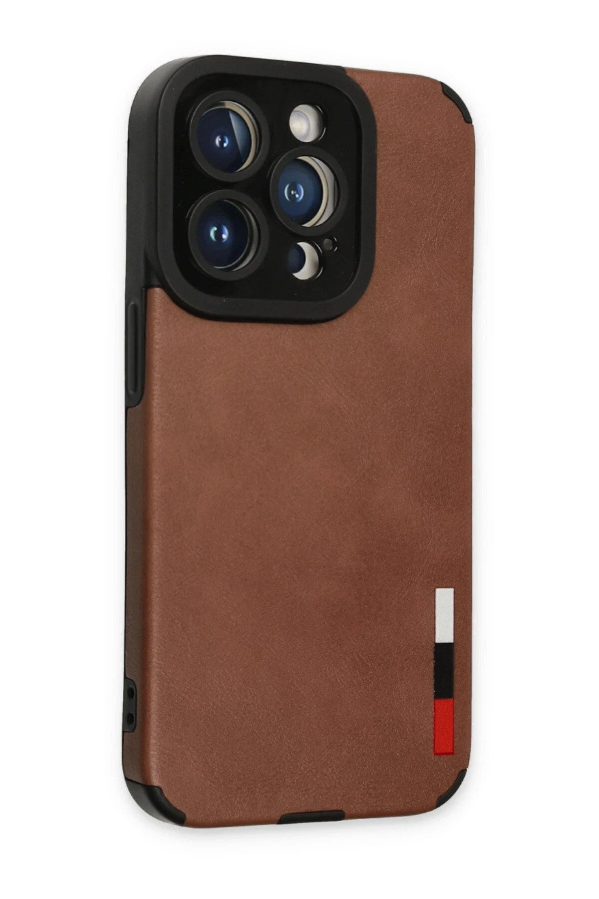 Mey İthalat® iPhone 14 Pro Max Kılıf Loop Deri Silikon - Kahverengi