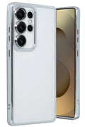 Mey İthalat® Samsung Galaxy S25 Ultra Kılıf Lensli Silikon - Gümüş