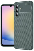 Mey İthalat® Samsung Galaxy S25 FE Auto Focus Karbon Kapak - Koyu Yeşil