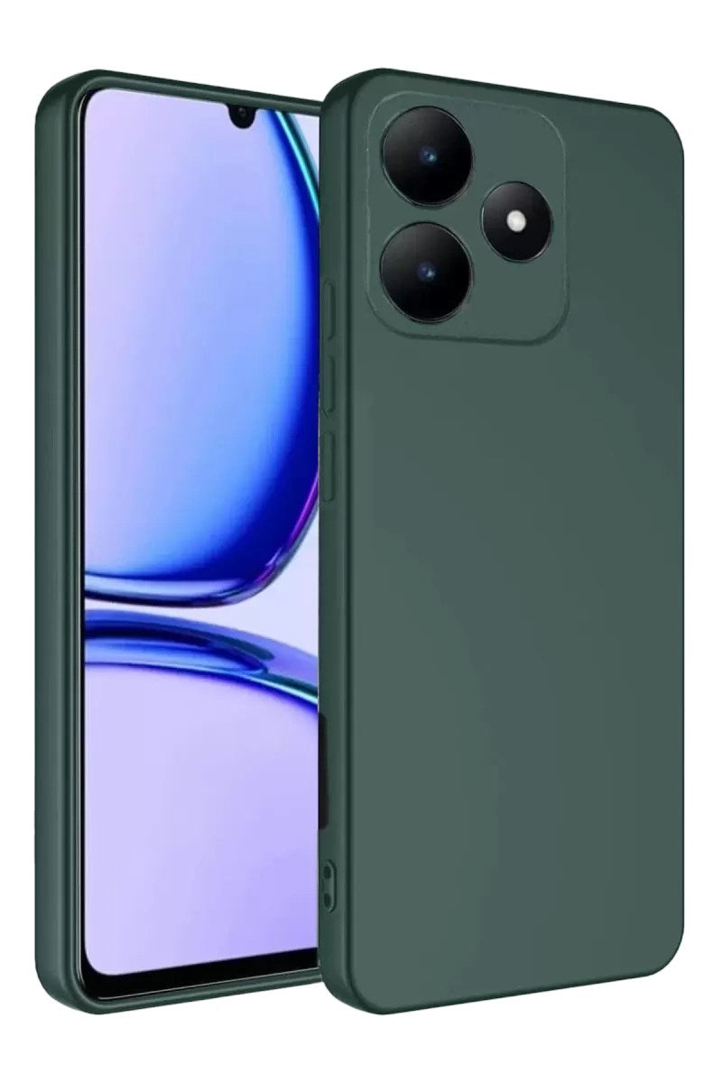 Mey İthalat® Realme C61 Kılıf First Silikon - Koyu Yeşil