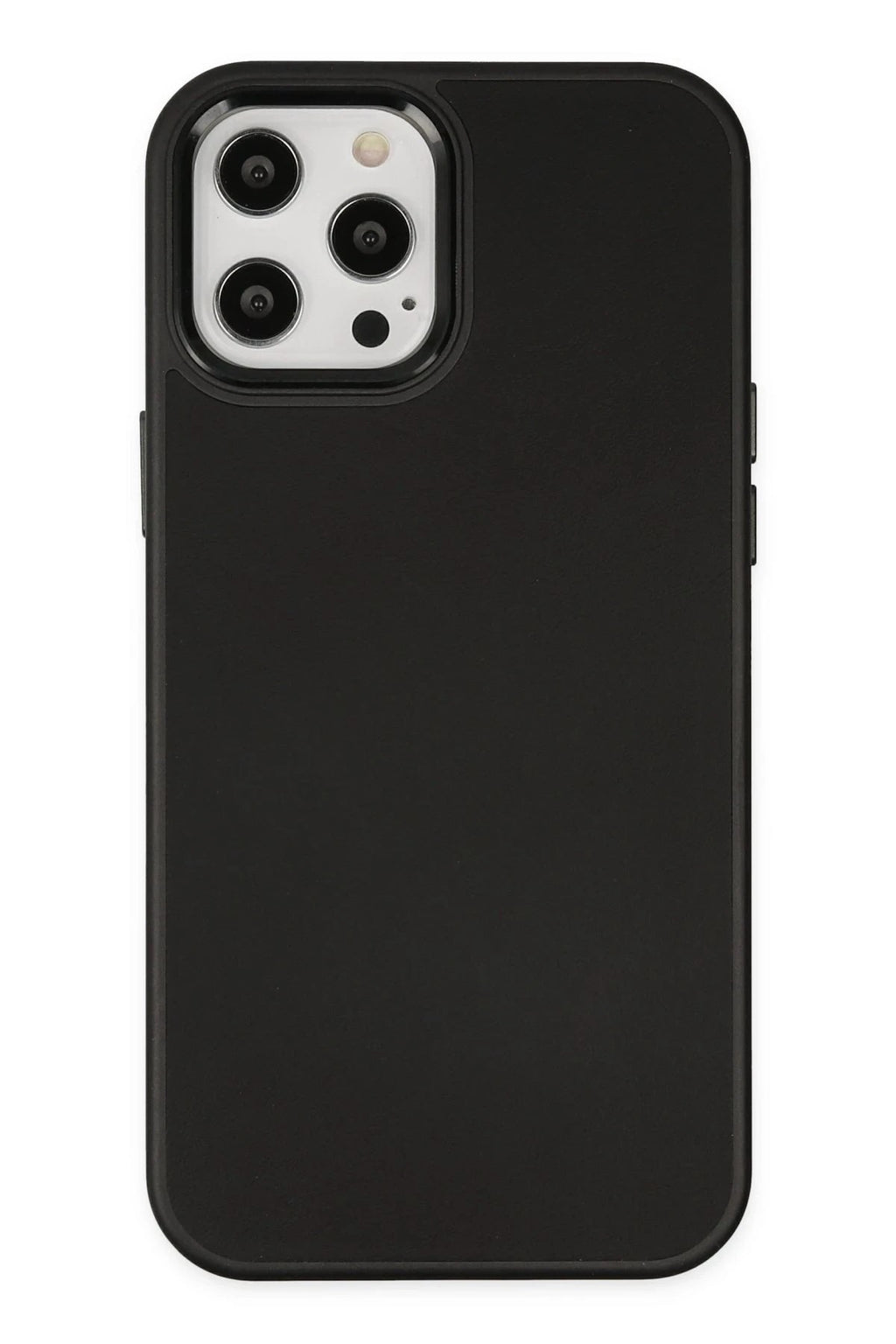 Mey İthalat® iPhone 12 Pro Max Kılıf Asya Deri Silikon - Siyah