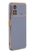 Mey İthalat® Poco X4 Pro 5G Kılıf Volet Silikon - Mavi