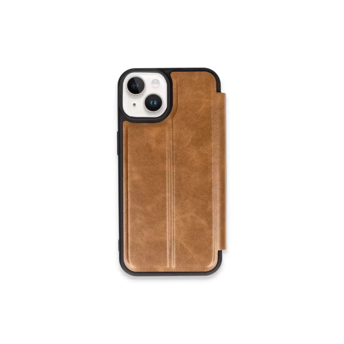 Mey İthalat® iPhone 15 Kılıf Flip Cover - Taba