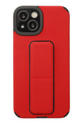 Mey İthalat® iPhone 14 Plus Kılıf Mega Standlı Silikon - Kırmızı
