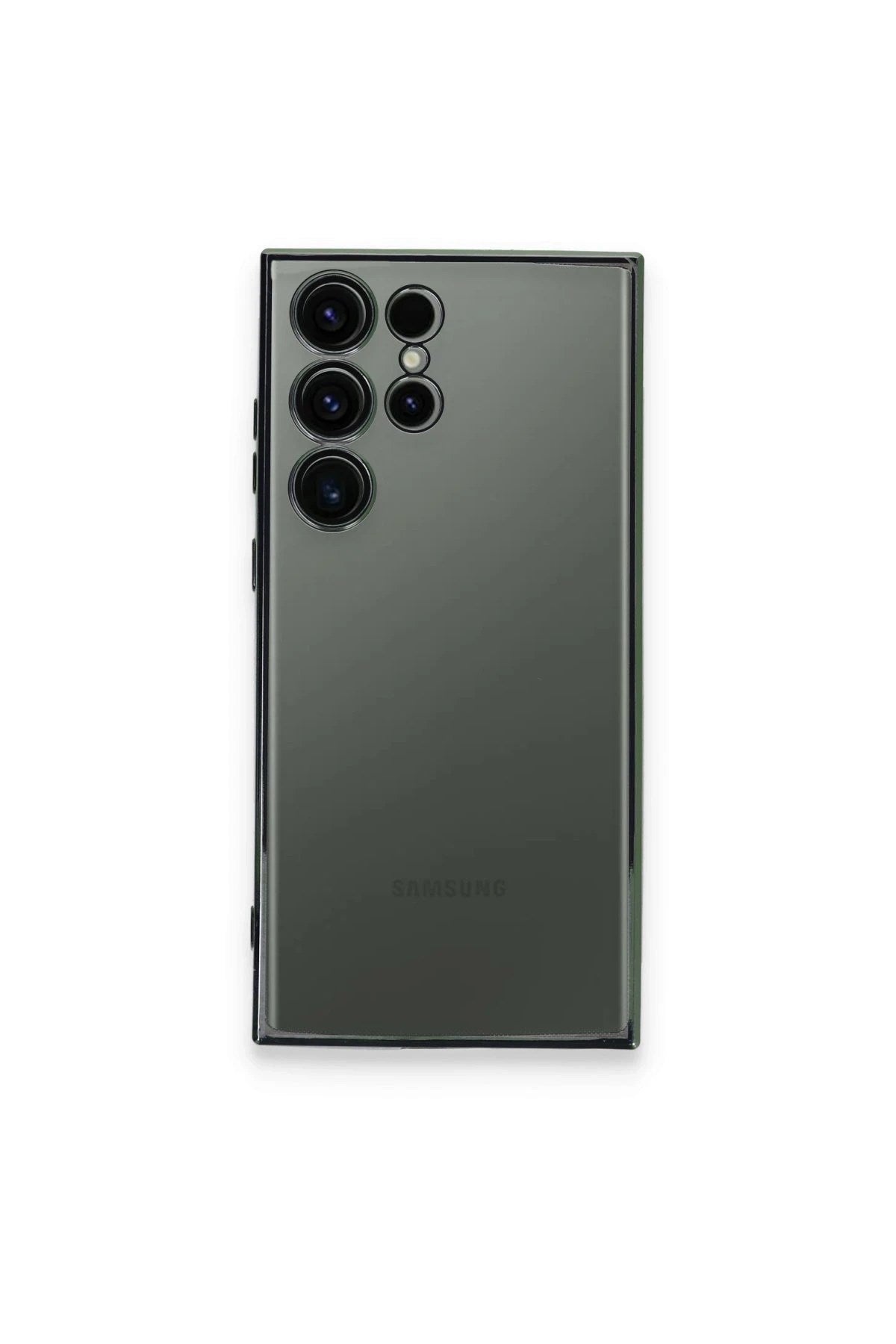 Mey İthalat® Samsung Galaxy S23 Ultra Kılıf Lensli Silikon - Yeşil