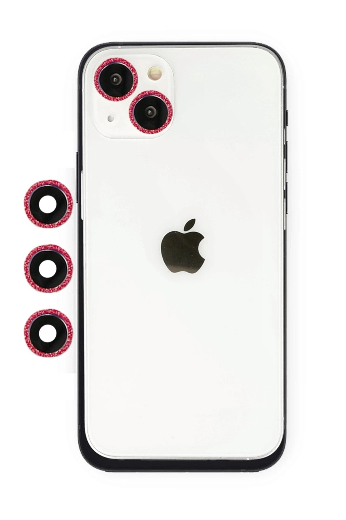 Mey İthalat® iPhone 14 Shine Kamera Lens - Kırmızı