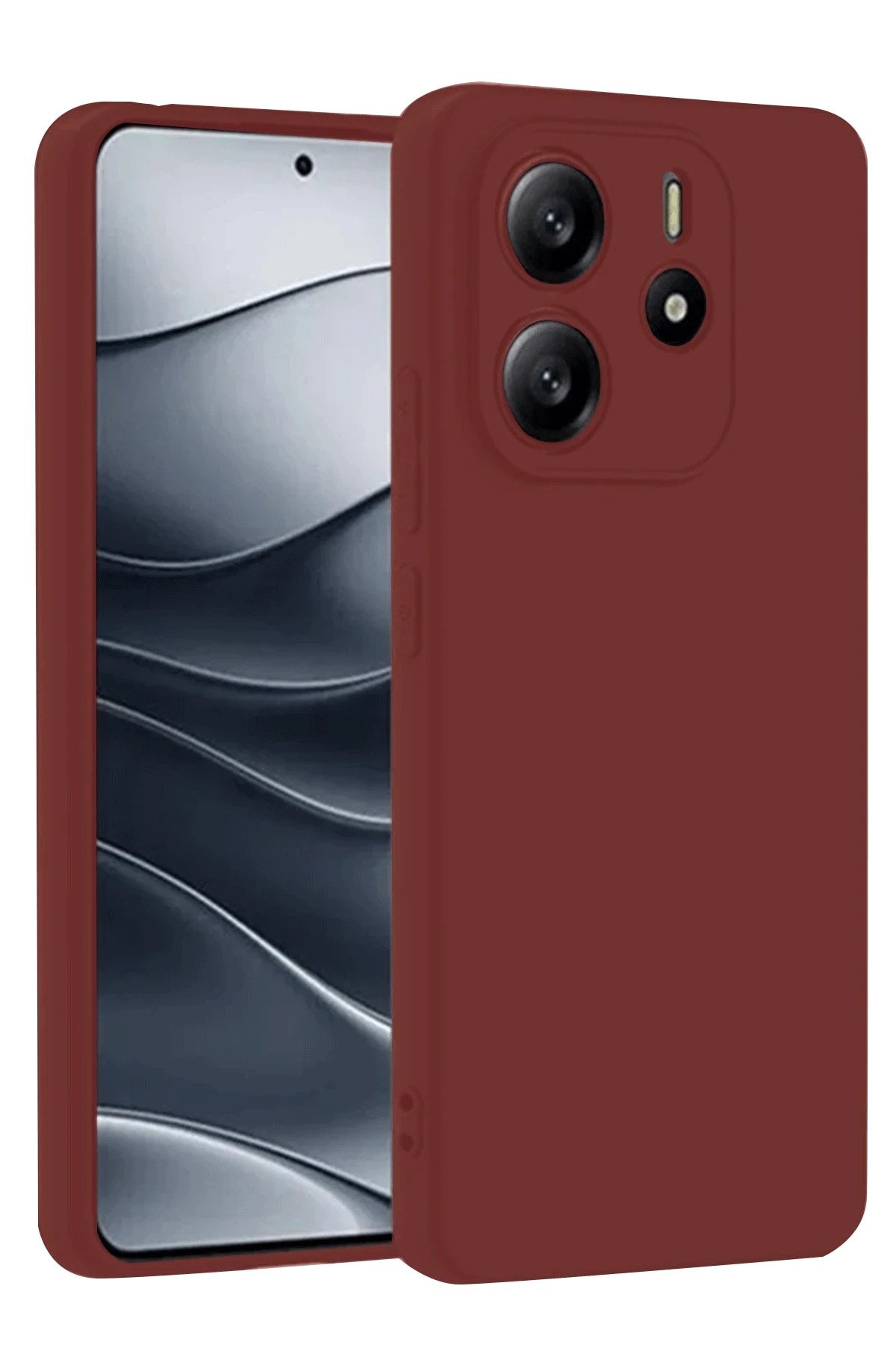Mey İthalat® Redmi Note 14 4G Kılıf First Silikon - Bordo