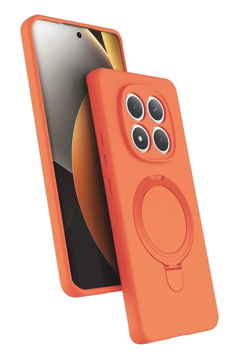 Mey İthalat® Redmi Note 15 Pro 4G Regal Magsafe Standlı Kapak - Turuncu