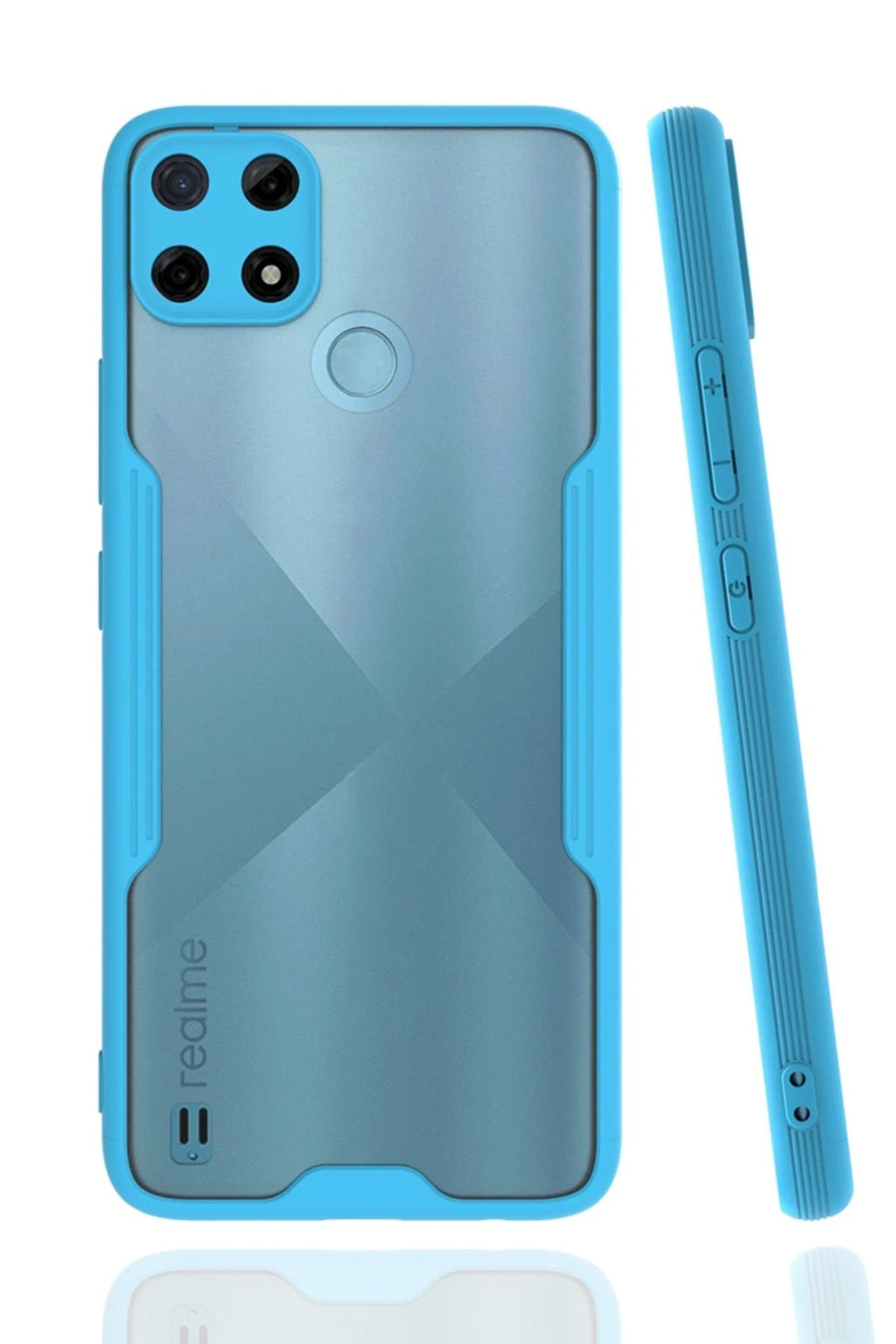 Mey İthalat® Realme C25Y Kılıf Platin Silikon - Mavi