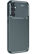 Mey İthalat® Samsung Galaxy S24 FE Kılıf Auto Focus Karbon Kapak - Koyu Yeşil