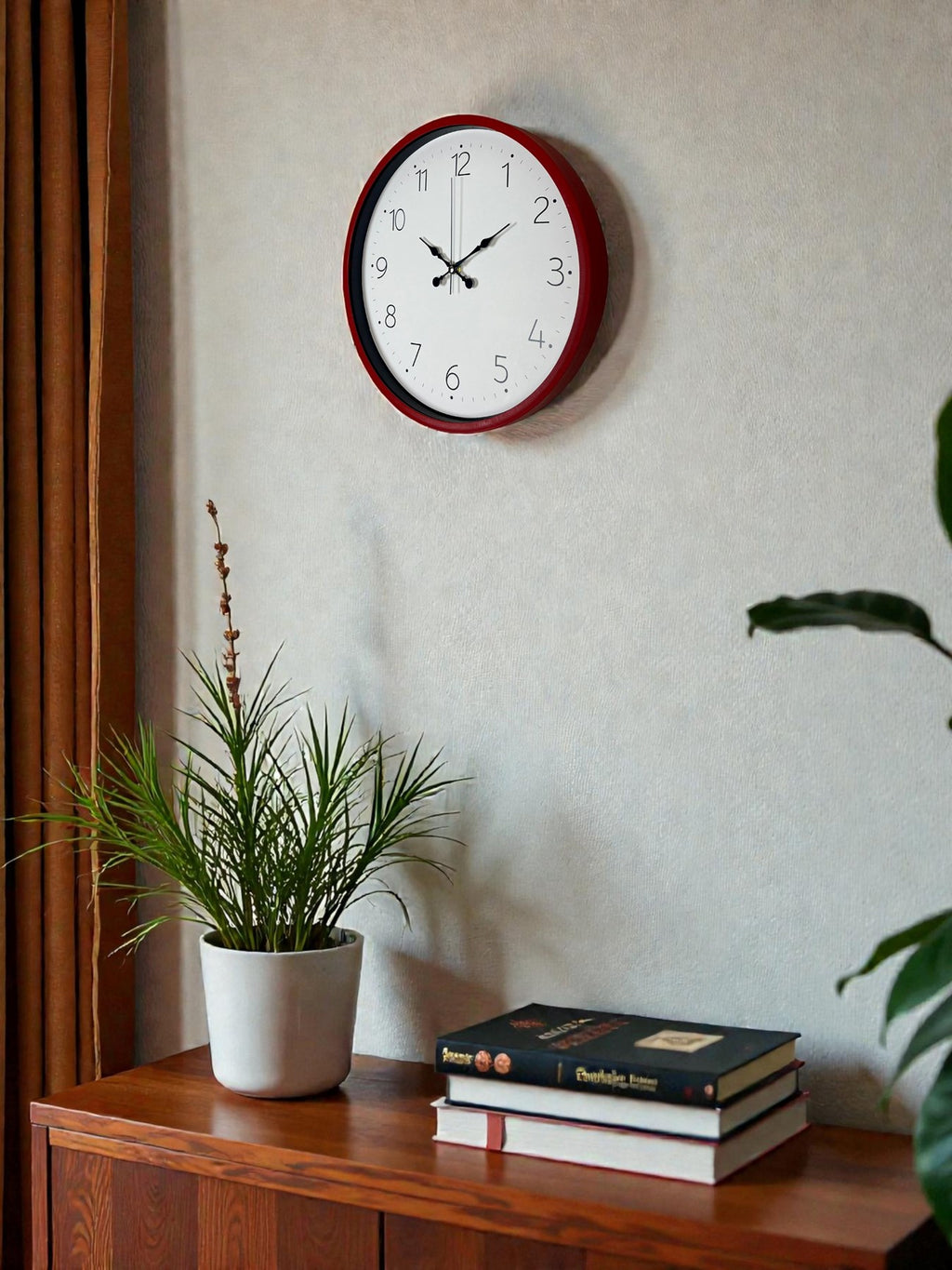 36 Cm Standart Kırmızı Duvar Saati