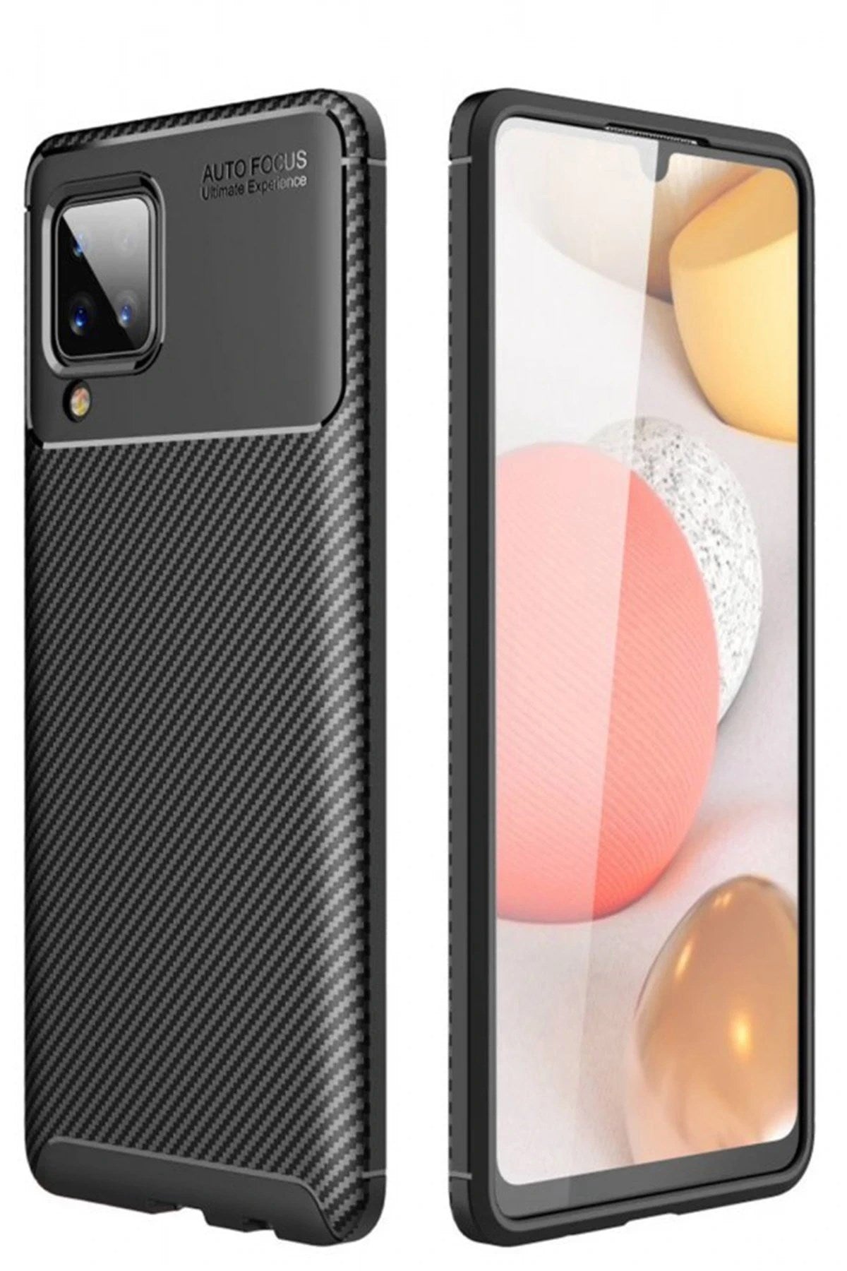 Mey İthalat® Samsung Galaxy M33 Kılıf Auto Focus Karbon Kapak - Siyah