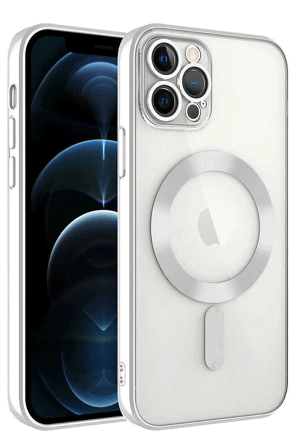Mey İthalat® iPhone 14 Pro Max Kılıf Kross Magneticsafe Kapak - Gümüş