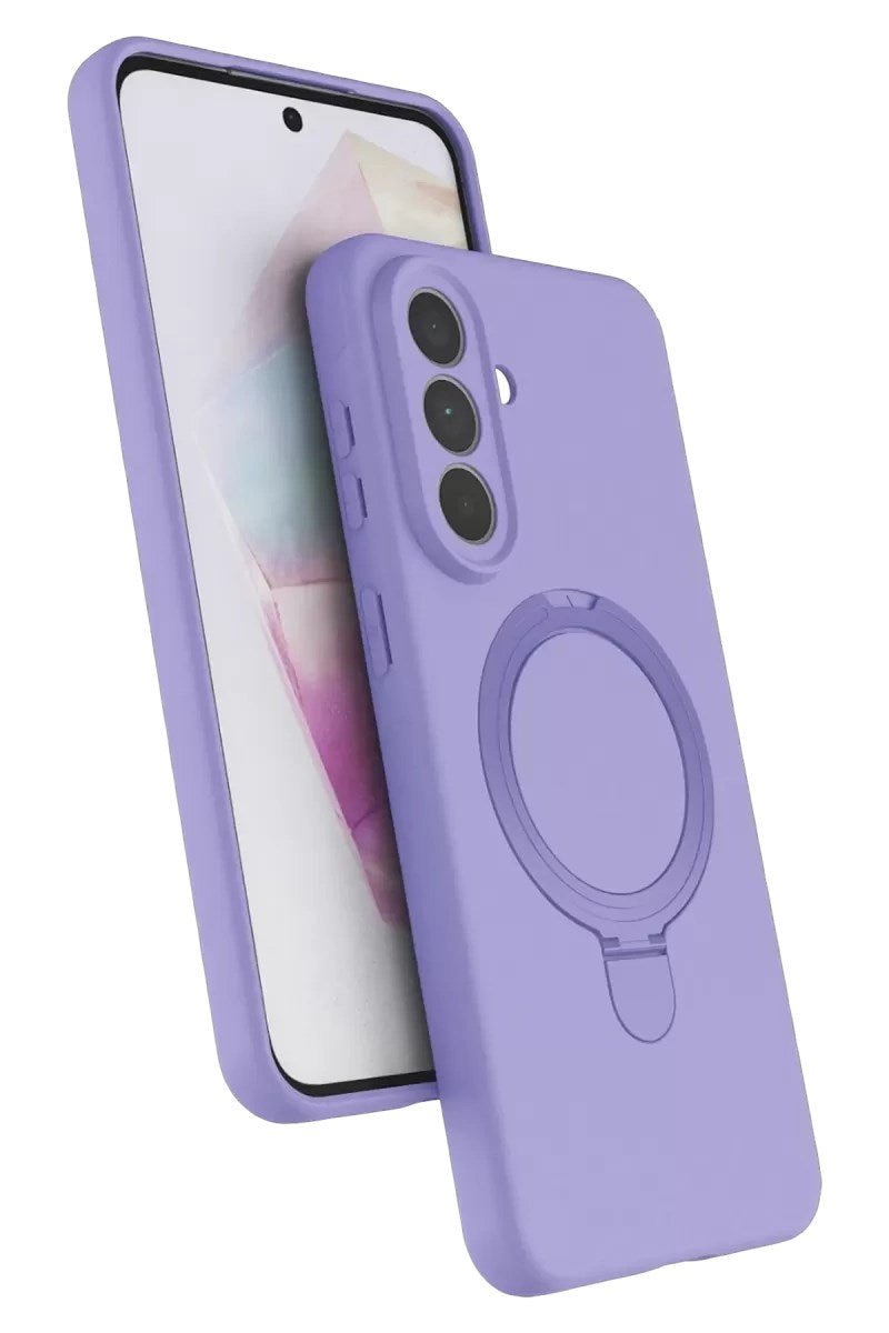 Mey İthalat® Samsung Galaxy A57 5G Regal Magsafe Standlı Kapak - Lila