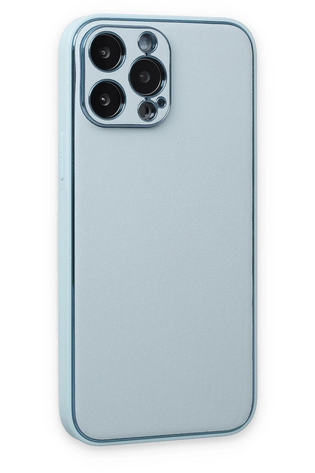 Mey İthalat® iPhone 14 Pro Kılıf Coco Deri Silikon Kapak - Sky Blue