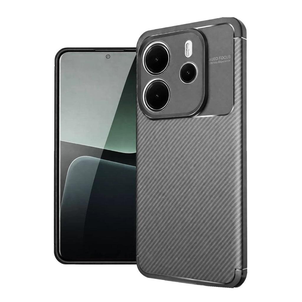 Mey İthalat® Redmi Note 14 4G Kılıf Auto Focus Karbon Kapak - Gri
