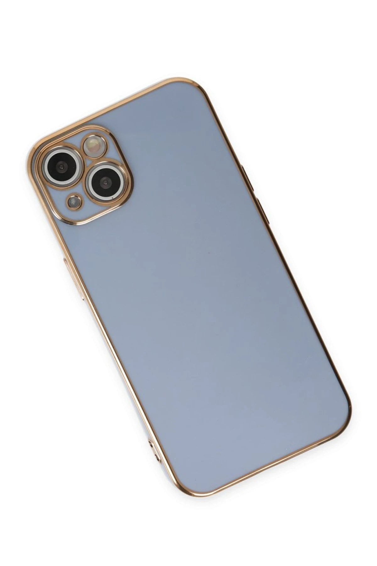 Mey İthalat® iPhone 15 Kılıf Volet Silikon - Mavi