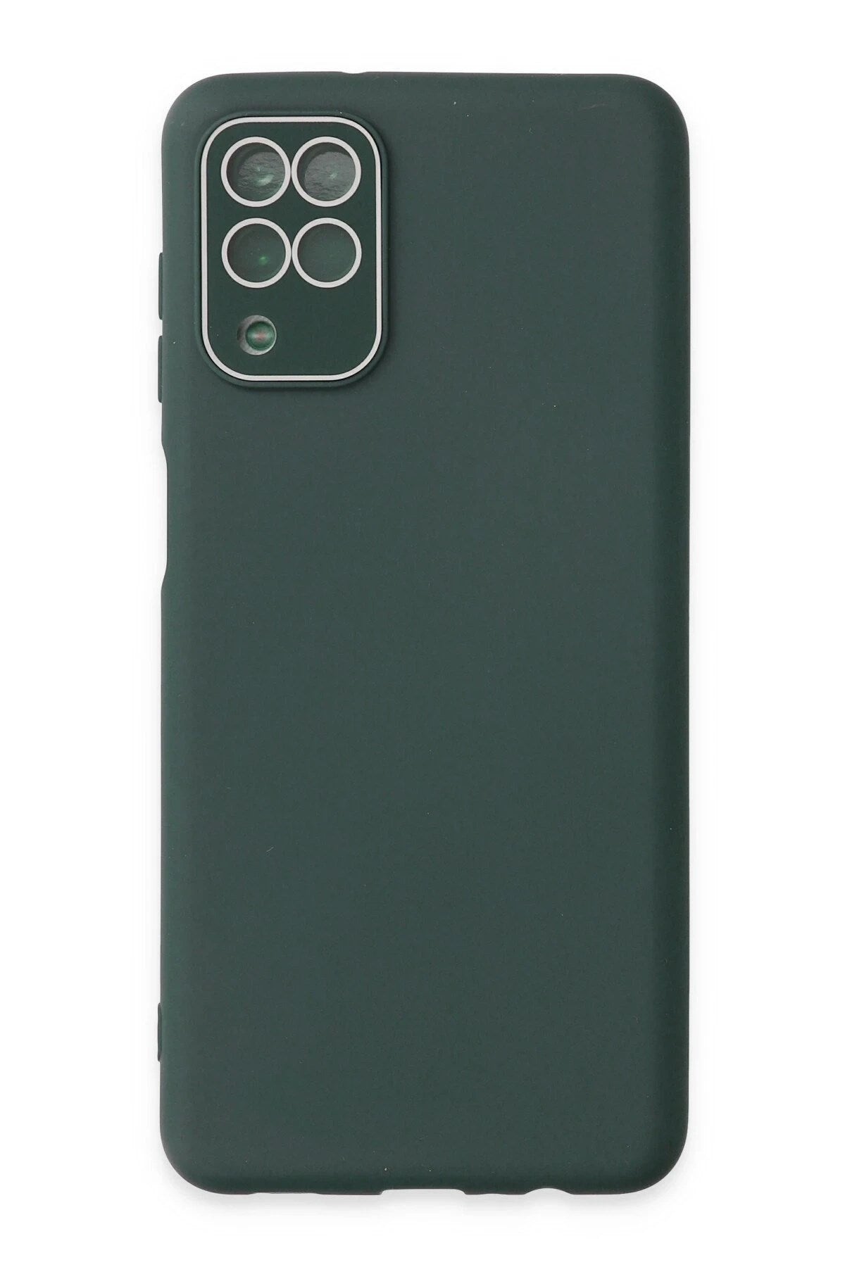 Mey İthalat® Samsung Galaxy A22 Kılıf Lansman Glass Kapak - Koyu Yeşil