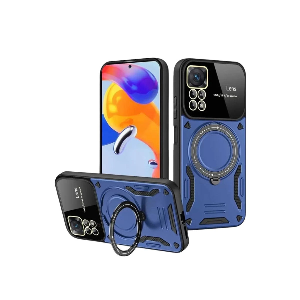 Mey İthalat® Realme 11 Pro Plus Joy Lens Standlı Kapak - Lacivert