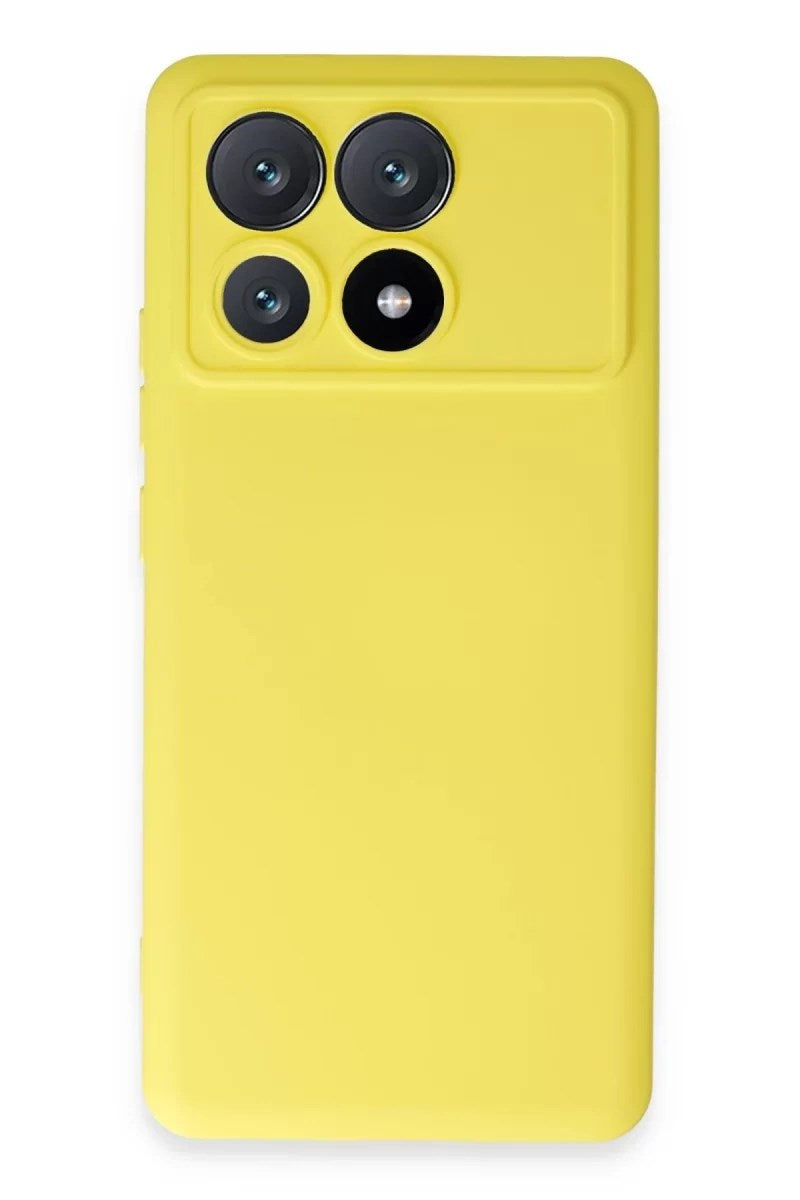 Mey İthalat® Poco X6 Pro Kılıf Nano içi Kadife Silikon - Sarı