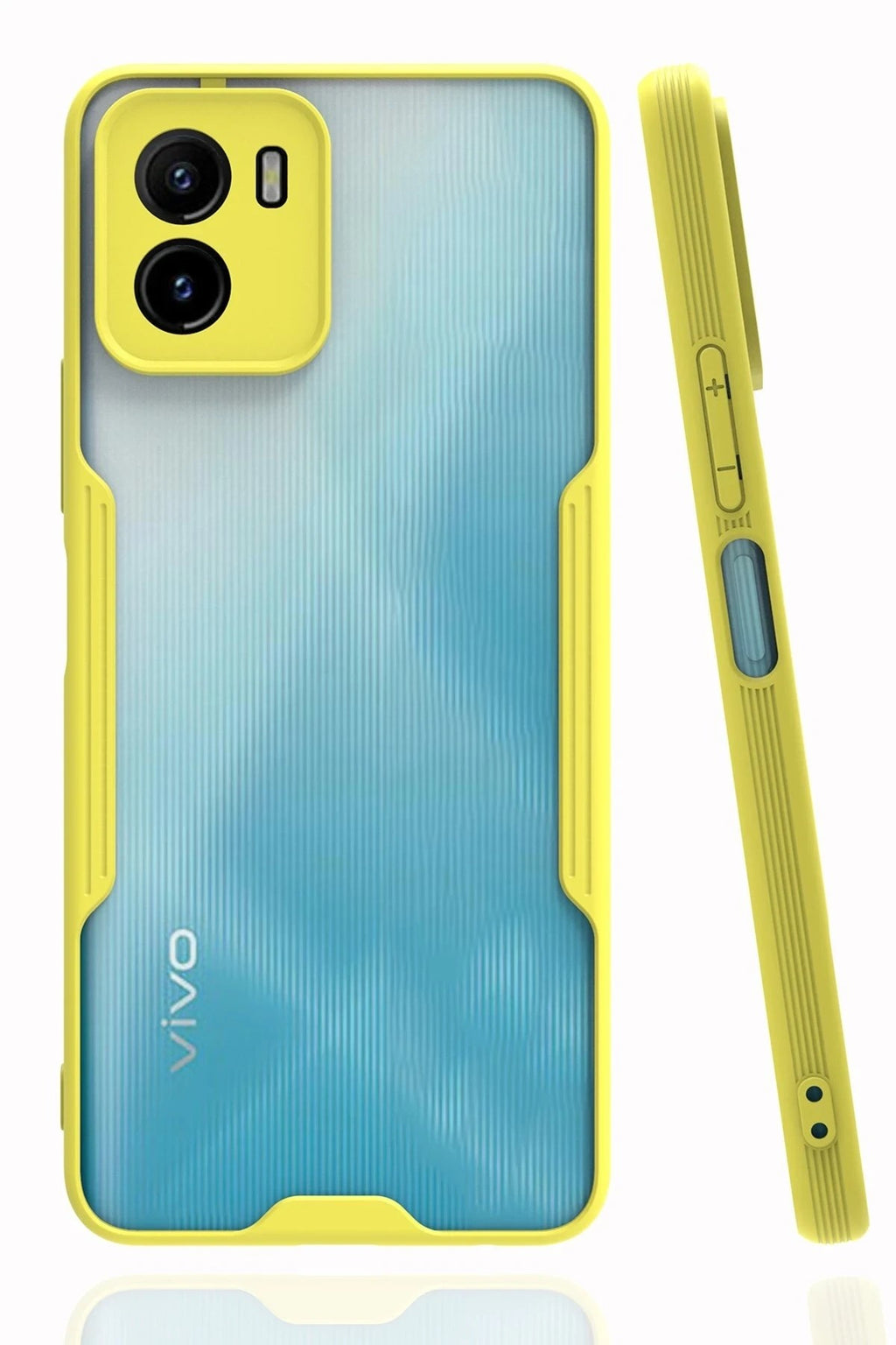 Mey İthalat® Vivo Y15S Kılıf Platin Silikon - Sarı