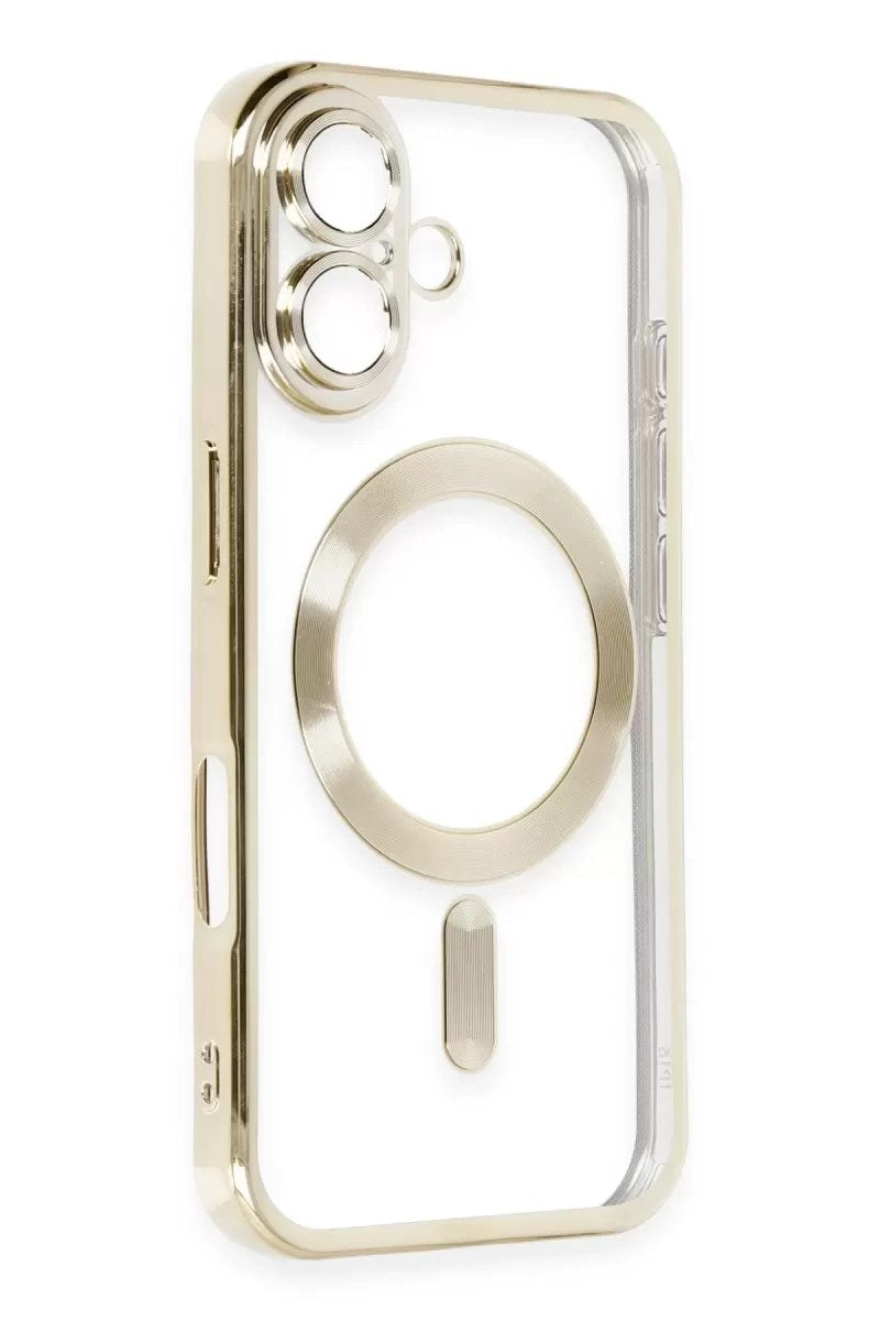 Mey İthalat® iPhone 16 Kılıf Kross Magneticsafe Kapak - Gold