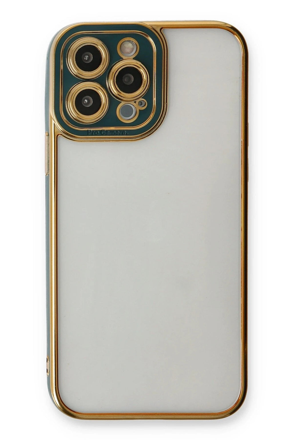 Mey İthalat® iPhone 13 Pro Kılıf Liva Lens Silikon - Yeşil