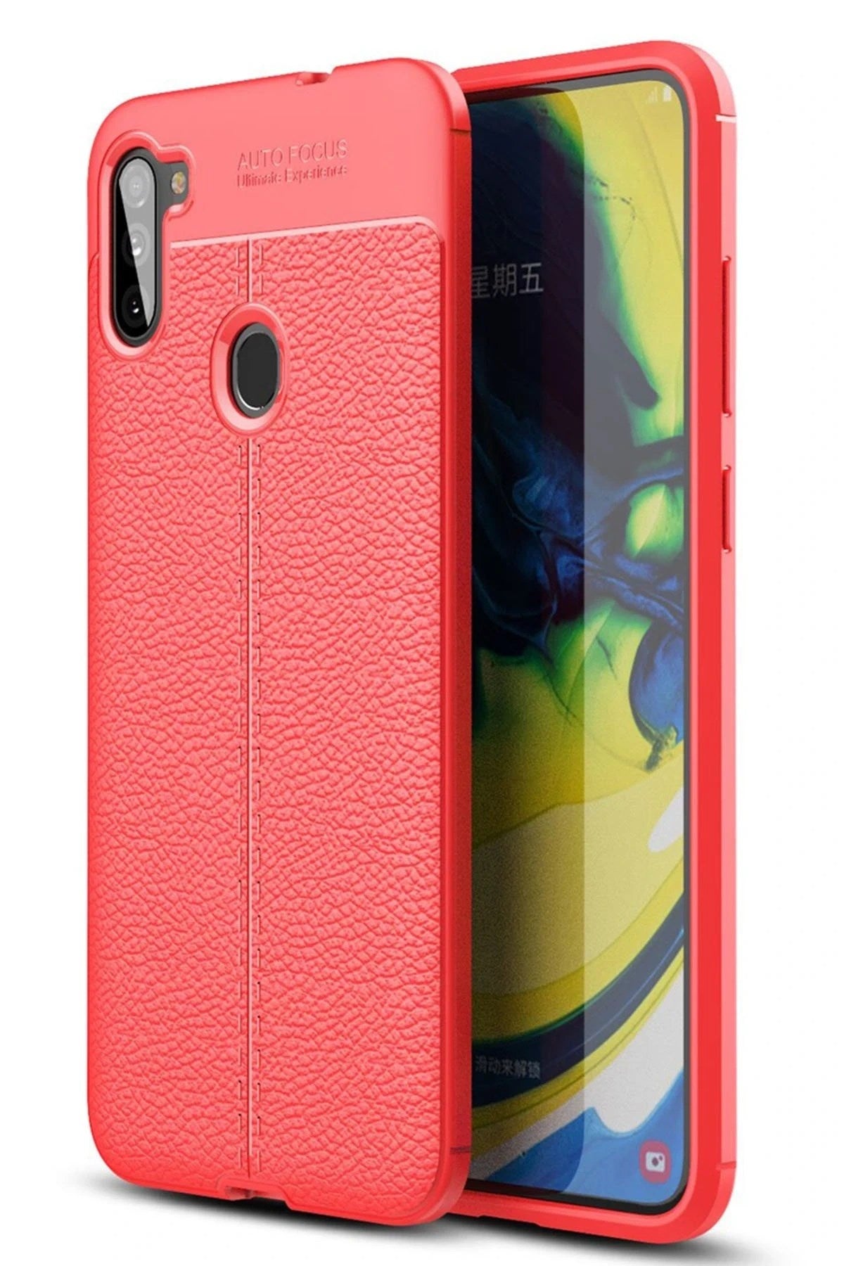 Mey İthalat® Samsung Galaxy A11 Kılıf Auto Focus Kapak - Kırmızı