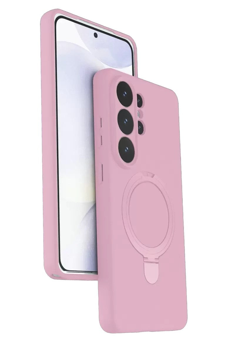 Mey İthalat® Samsung Galaxy S26 Ultra Regal Magsafe Standlı Kapak - Açık Pembe
