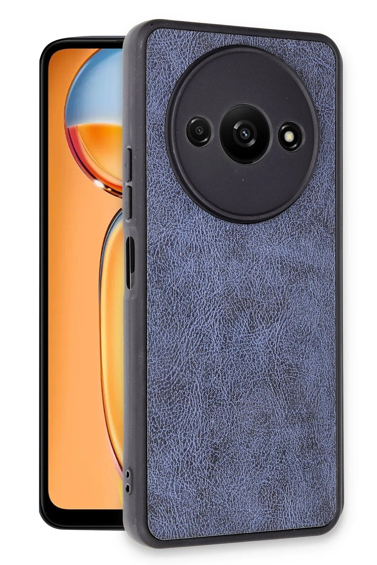 Mey İthalat® Redmi A3 4G Kılıf Aras Deri Kapak - Lacivert