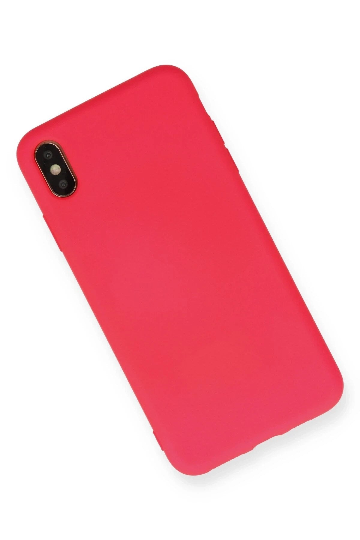 Mey İthalat® iPhone XS Max Kılıf Nano içi Kadife Silikon - Koyu Pembe