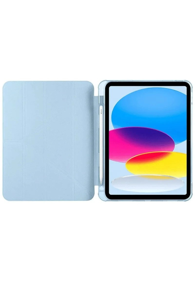 Mey İthalat® iPad 2022 10.9 (10.nesil) Kılıf Kalemlikli Mars Tablet Kılıfı - Mavi