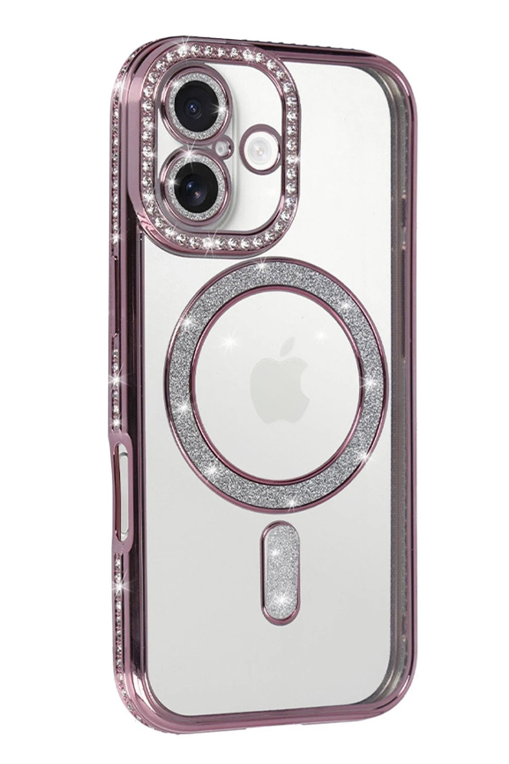 Mey İthalat® iPhone 17 Joke Simli Magneticsafe Kılıf - Pembe