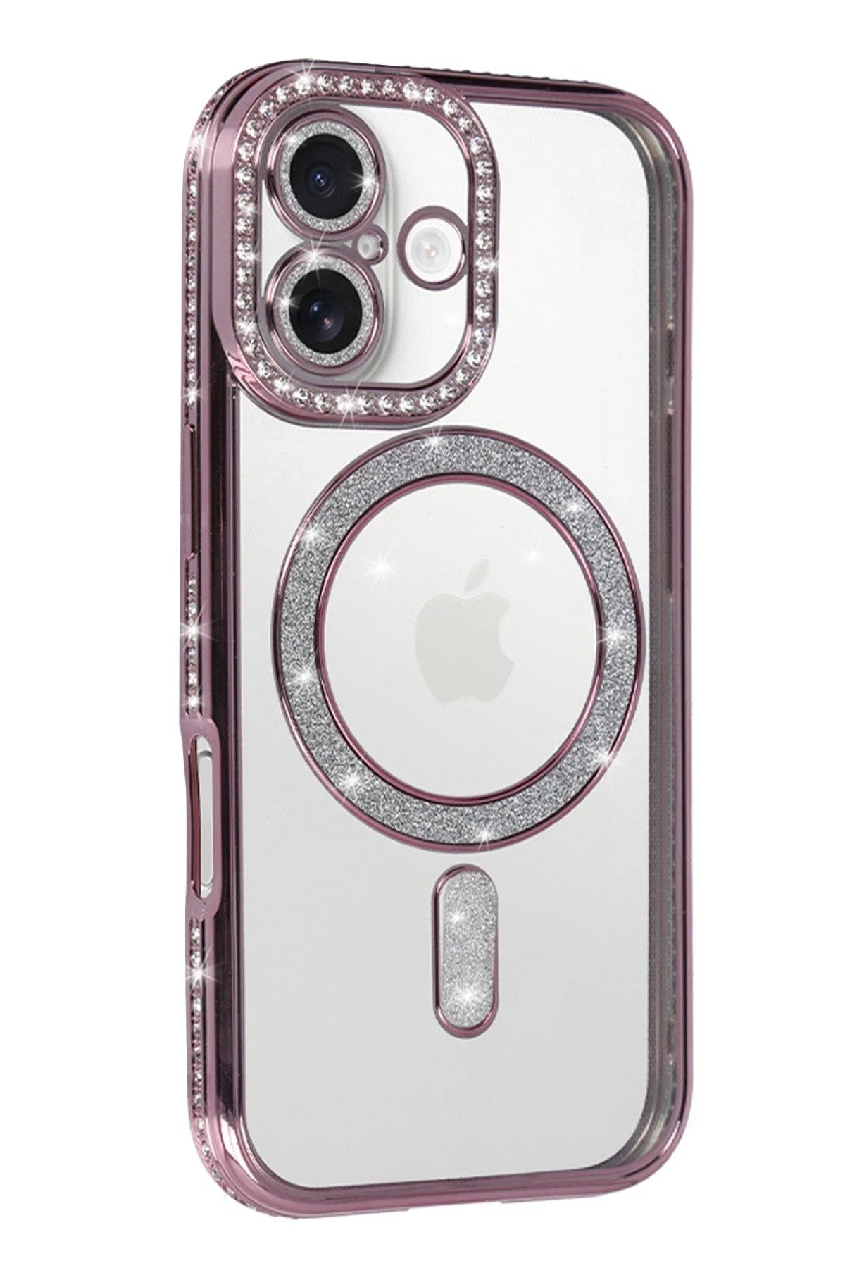 Mey İthalat® iPhone 17 Joke Simli Magneticsafe Kılıf - Pembe