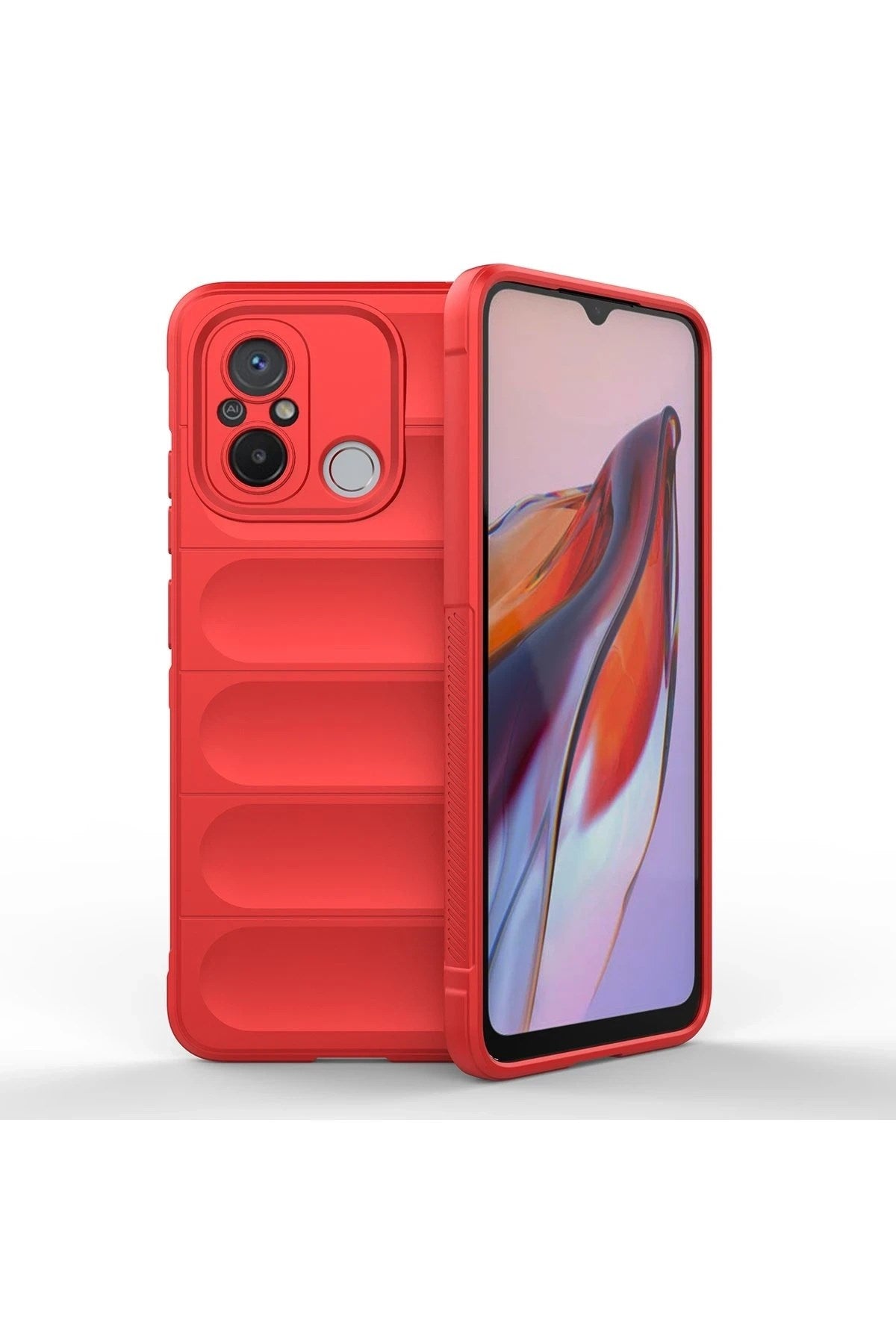 Mey İthalat® Redmi 12C Kılıf Optimum Silikon - Kırmızı