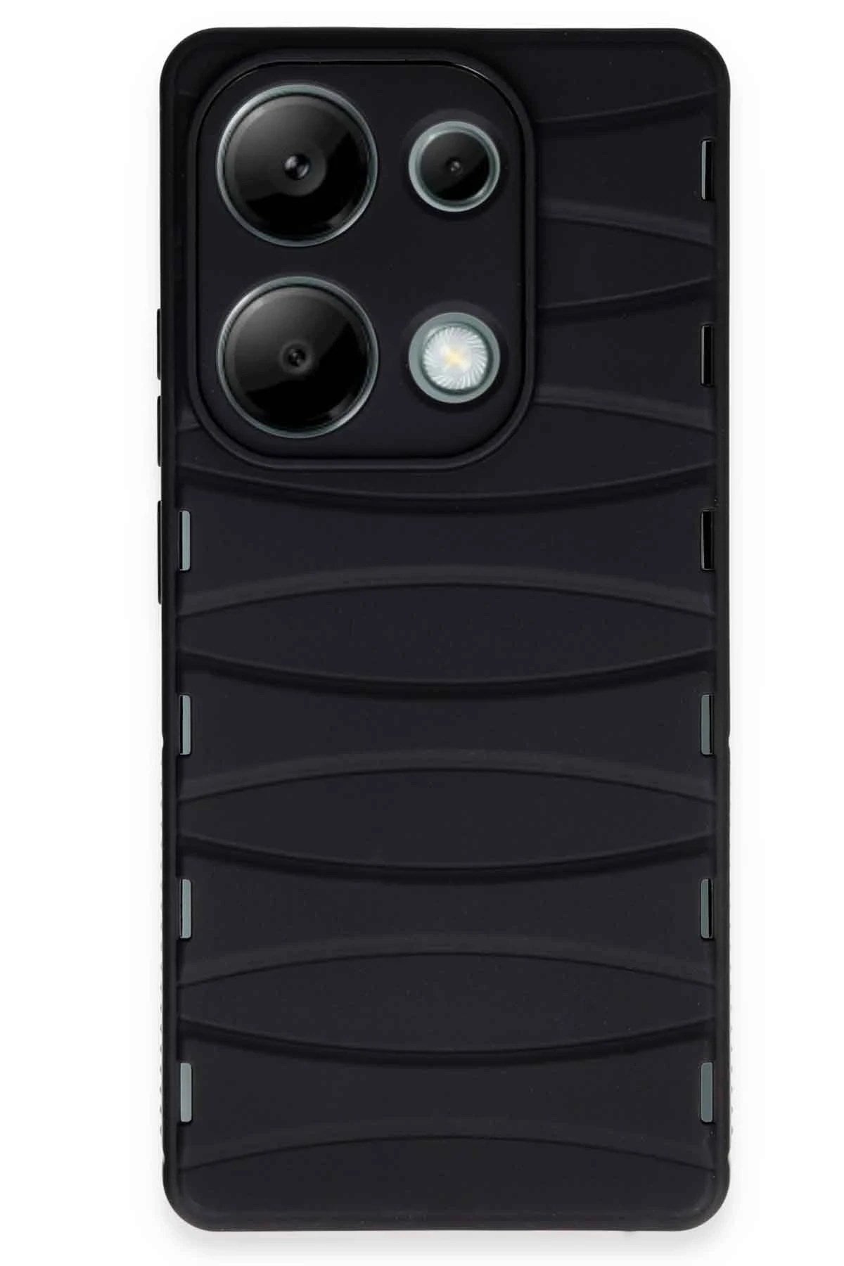 Mey İthalat® Redmi Note 13 Pro 4G Kılıf Bibercas Silikon Kapak - Siyah